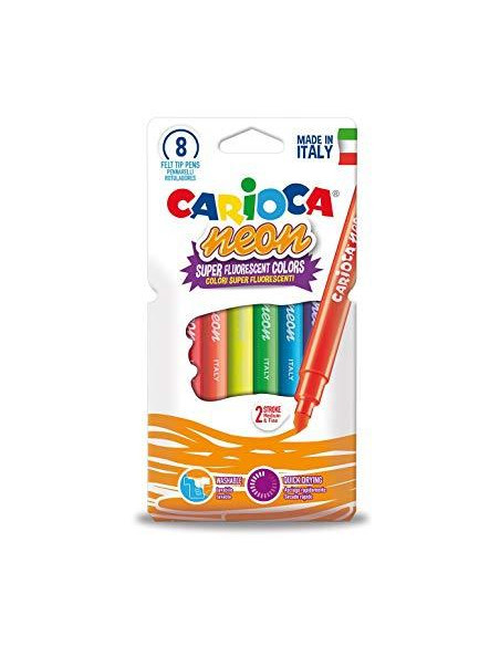 CARIOCA ROTULADORES NEÓN COLORES SURTIDOS ESTUCHE 8 UD