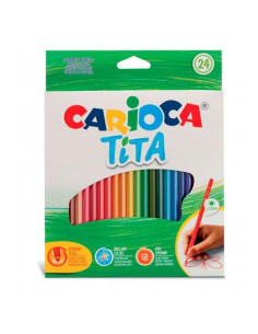 CARIOCA LÁPICES DE COLORES TITA SURTIDOS ESTUCHE 24 UD