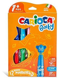 CARIOCA ROTULADORES TEDDY MARKER 1 COLORES SURTIDOS ESTUCHE 12 UD