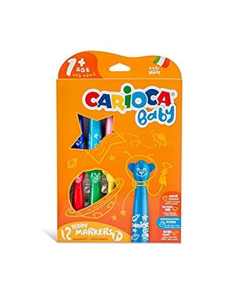 CARIOCA ROTULADORES TEDDY MARKER 1 COLORES SURTIDOS ESTUCHE 12 UD