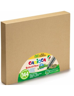 CARIOCA ROTULADORES JUMBO ECO COLORES SURTIDOS CAJA SCHOOLBOX 144 UD