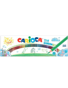 CARIOCA LÁPICES DE COLORES TITA RAINBOW CSURTIDOS ESTUCHE 50 UD