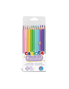 CARIOCA LÁPICES DE COLORES PASTEL SURTIDOS ESTUCHE 12 UD