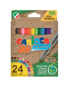 CARIOCA ROTULADORES JOY ECO FAMILY PUNTA FINA CSURTIDOS ESTUCHE 24 UD