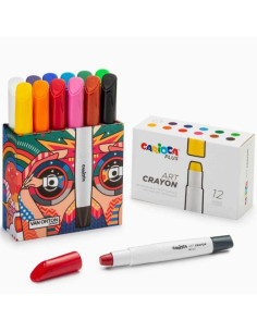 CARIOCA PLUS ART CRAYONS COLORES SURTIDOS ESTUCHE 12 UD