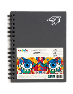 CARIOCA PLUS BLOC DE DIBUJO SKETCHBOOK ESPIRAL A5 40H PRECORTADAS 160GR