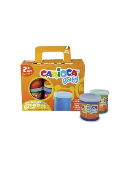 CARIOCA TÉMPERA 100GR  80ML LAVABLE COLORES - CAJA DE 6