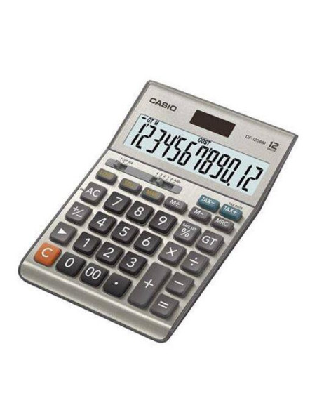 CASIO CALCULADORA DE OFICINA SOBREMESA DF-120BM 12 DÍGITOS GRIS