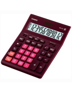 CASIO CALCULADORA DE OFICINA SOBREMESA 12 DÍGITOS GRANATE
