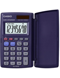 CASIO CALCULADORA DE OFICINA HS-8VER SOLAR 8 DÍGITOS VIOLETA OSCURO