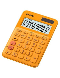 CASIO CALCULADORA DE OFICINA SOBREMESA NARANJA 12 DÍGITOS MS-20UC
