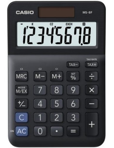 CASIO CALCULADORA DE OFICINA SOBREMESA NEGRO 8 DÍGITOS MS-8F