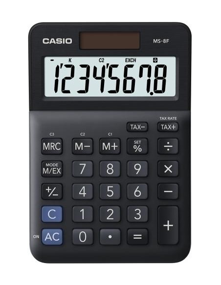CASIO CALCULADORA DE OFICINA SOBREMESA NEGRO 8 DÍGITOS MS-8F