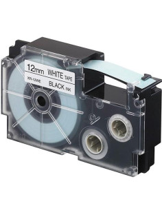 CASIO CINTA PARA ETIQUETADORA 8M X 12MM NEGROBLANCO