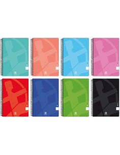 CENTAURO CUADERNOS TAPA BLANDA 01-UNICLASIC 80H PAUTA 25MM FOLIO COLORES SURTIDOS