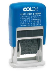COLOP SELLO PRINTER S120W 4MM FORMULA ESPAÑOL AZULNEGRO