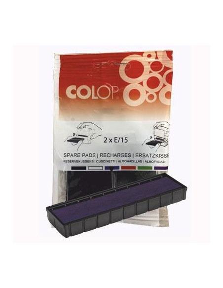 COLOP ALMOHADILLA E15 AZUL BLISTER -2U-