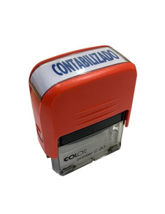 COLOP SELLO PRINTER C20 FORMULA  CONTABILIZADO  ALMOHADILLA E20 14X38MM AZUL