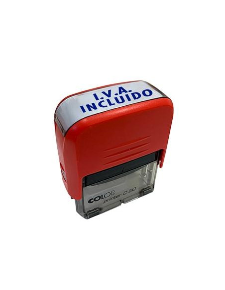 COLOP SELLO PRINTER C20 FORMULA  IVA INCLUIDO  ALMOHADILLA E20 14X38MM ROJO