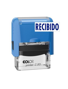COLOP SELLO PRINTER C20 FORMULA  RECIBIDO  ALMOHADILLA E20 14X38MM AZUL