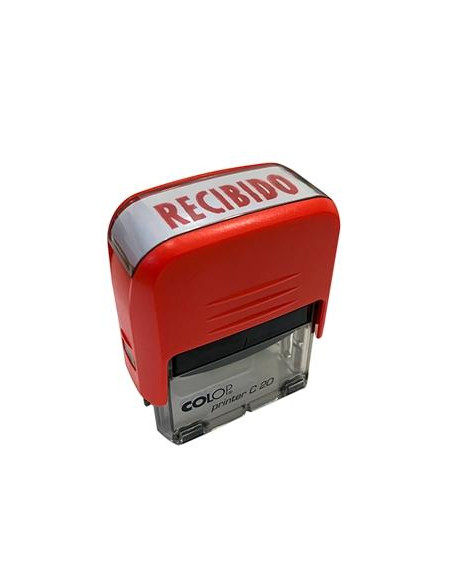 COLOP SELLO PRINTER C20 FORMULA  RECIBIDO  ALMOHADILLA E20 14X38MM ROJO