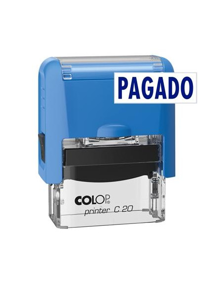 COLOP SELLO PRINTER C20 FORMULA  PAGADO  ALMOHADILLA E20 14X38MM AZUL