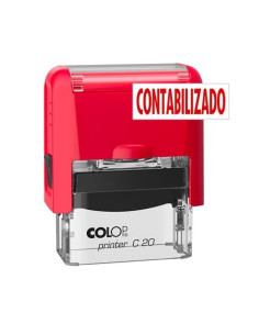 COLOP SELLO PRINTER C20 FORMULA  CONTABILIZADO  ALMOHADILLA E20 14X38MM ROJO