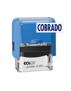 COLOP SELLO PRINTER C20 FORMULA  COBRADO  ALMOHADILLA E20 14X38MM AZUL