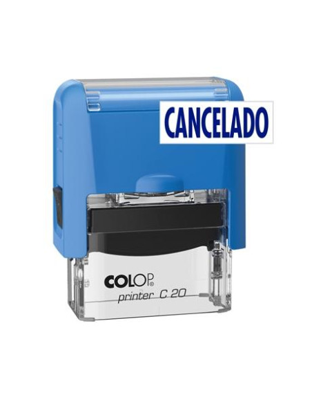 COLOP SELLO PRINTER C20 FORMULA  CANCELADO  ALMOHADILLA E20 14X38MM AZUL