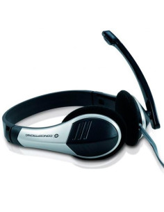 CONCEPTRONIC AURICULARES BIAURAL ESTEREO MICRÓFONO FLEXIBLE C JACK 35 MM PLATA