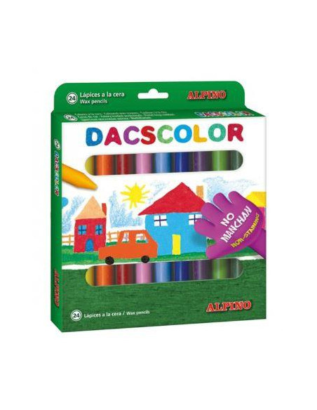 DACS DACSCOLOR CERAS 80MM SEMIBLANDAS NO MANCHAN SURTIDOS -ESTUCHE DE 24U-