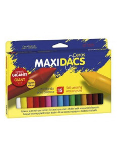 DACS MAXIDACS CERAS 120MM TAMAÑO GIGANTE SURTIDOS -ESTUCHE DE 15U-