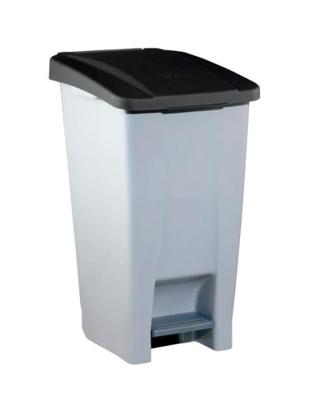 DENOX CONTENEDOR SELECTIVO 120 LITROS CPEDAL TAPA Y RUEDAS GRISNEGRO