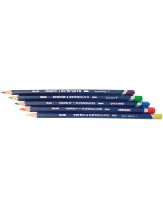 DERWENT LÁPICES DE COLORES ACUARELABLES WATERCOLOUR CSURTIDOS CAJA METÁLICA 12 UD