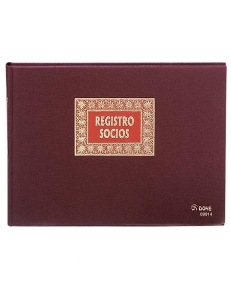 LIBRO REGISTRO SOCIOS DOHE F APAISADO 100H SOCIOS