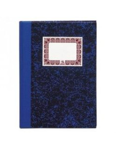 DOHE CUADERNO CARTONÉ 100H FOLIO NATURAL 70GR RAYADO HORIZONTAL AZUL
