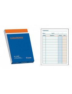 DOHE TALONARIO CAMAREROS OCTAVO NATURAL DUPLICADO AUTOCOPIATIVO -10U-