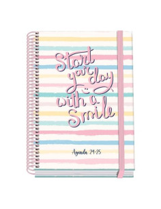 DOHE AGENDA ESCOLAR A5 ESPIRAL SV SMILE PRIME CARTÓN FORRADO PLASTIFICADO 2024-2025