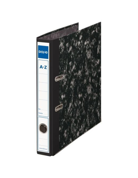 DOHE ARCHIVADOR PALANCA ARCHINOVO FOLIO LOMO ESTRECHO CON RADO CARTÓN FORRADO NEGRO JASPEADO
