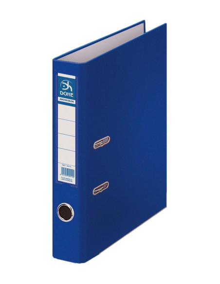 DOHE ARCHIVADOR PALANCA ARCHICOLOR A4 LOMO ESTRECHO RADO CARTÓN FORRADO PP AZUL