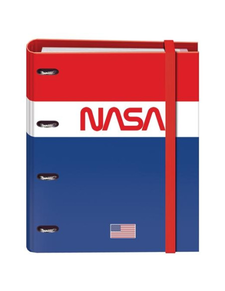 DOHE CARPETA ANILLAS MIXTAS 4X35MM A4 RECAMBIO 100H 5X5MM 90GR 4 SEPARADORES NASA FLAG