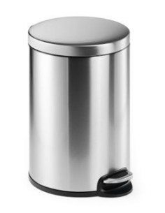 DURABLE PAPELERA CON PEDAL REDONDA 20 LITROS 360X455MM INOXIDABLE