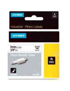 DYMO RHINO CINTA  ID1-9 NEGRO SOBRE BLANCO 9MMX1´5M TUBO TERMORRETRACTIL S0718280