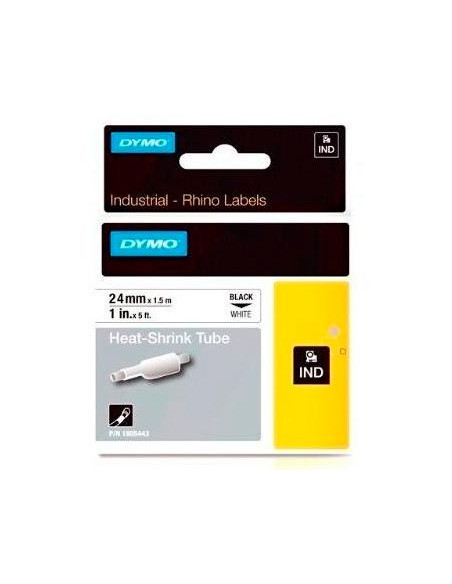 DYMO RHINO CINTA  ID1-24 NEGRO SOBRE BLANCO 24MMX1´5M TUBO TERMORRETRACTIL - 1805443