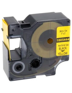 DYMO RHINO TUBO TERMORRETRACTIL NEGRO SOBRE AMARILLO 24MM