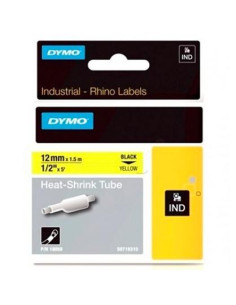 DYMO RHINO CINTA  ID1-12 NEGRO SOBRE AMARILLO 12MMX1´5M TUBO TERMORRETRACTIL S0718310