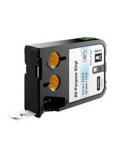 DYMO CINTA DE TRANSFERENCIA TÉRMINA NEGRO SOBRE TRASLÚCIDO 12MMX7M VINILO