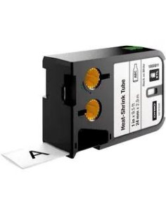 DYMO RHINO TUBO TERMORRETRACTIL NEGRO SOBRE BLANCO 24MM