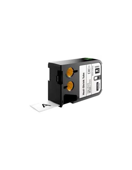 DYMO RHINO TUBO TERMORRETRACTIL NEGRO SOBRE BLANCO 24MM