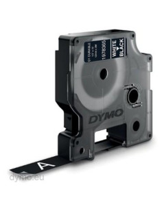 DYMO CINTA DE TRANSFERENCIA TERMICA D1 DURABLE ETIQUETA PERMANTE BLANCO SOBRE NEGRO DE 12MMX3M ROTULADORA LABELMANAGER